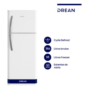 Heladera con freezer Cíclica 364 L Blanca Drean - HDR370F50B