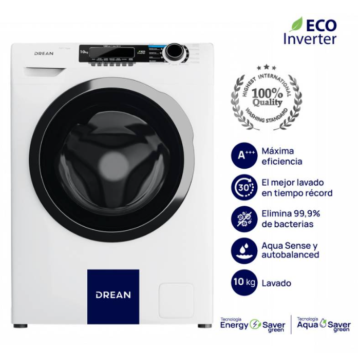 ¡¡SUPER OFERTON!! Lavarropas automático Drean Next Eco inverter 10 Kg. 10.12
