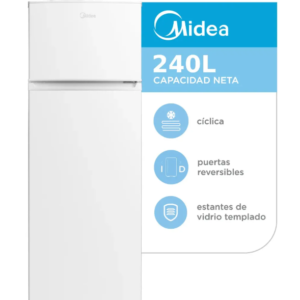 ¡¡¡¡ATENCION!! SUPER OFERTA Heladera Midea silver Top Mount 240 L Mdrt333fge01a Color Blanco