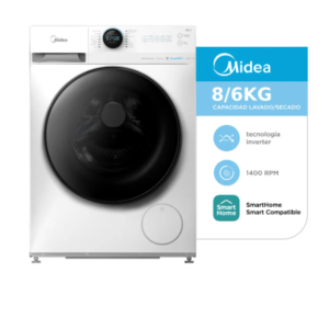 ¡¡SUPER SALE!! Lavasecarropas Midea Inverter Smart 8 Kg Mf200d80wb/w-a1 Color Blanco