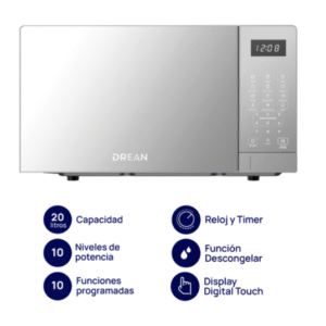 Microondas Digital 20 L Inox Drean - HMD20ARSB0