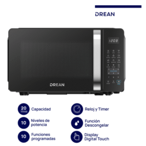 Microondas Digital 20 L Negro Drean - HMD20ARNJ0