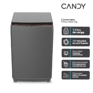 Lavarropas carga superior Candy 7k ctl7g1 12 antracita PRIMERA