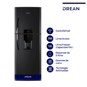 Heladera con freezer Cíclica 396 L Black Steel Drean - HDR400F41N