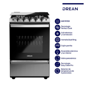 ¡Gran Barata! Cocina Multigas 56 cm Inoxidable con Air Fryer Drean - CD5617AI0 outlet