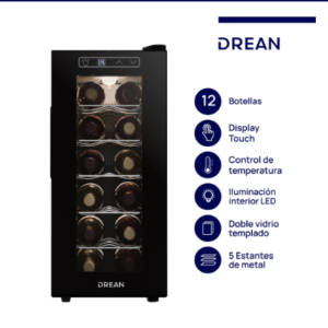 ¡Gran Barata! Cava de vino para 12 botellas Negro Drean - CVDR12CN0 outlet