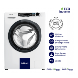 ¡Gran Barata! Lavarropas Carga Frontal Ecoinverter 8 Kg Blanco Drean - LFDR0814SB0 outlet
