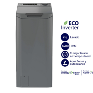 ¡GRAN BARATA! Lavarropas Carga Superior Ecoinverter 7 Kg 1400 RPM Gris Drean - LTDRI0714PG0 OUTLET