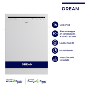 ¡GRAN BARATA! Lavavajillas 14 Cubiertos Drean Lvdr1406ci0 BLANCO OUTLET