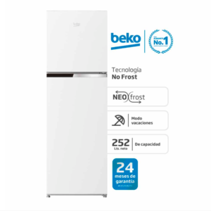 Heladera C/Freezer Beko RDNT271140WN1AR 252Lts No Frost Inverter Blanca